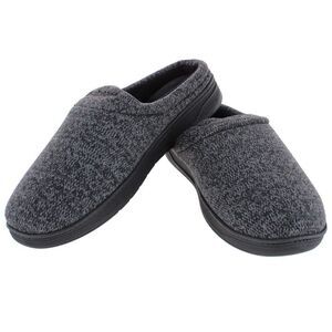 Isotoner Men's Heathered Knit Brady Hoodback Slipper